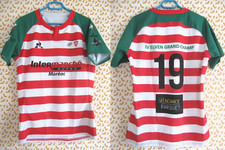 Maillot Eleven Grand Champ Moreac Rugby Porté #19 Le Coq Sportif vintage - L