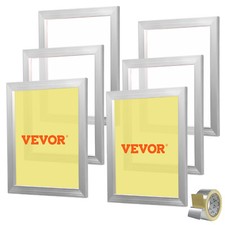VEVOR 6 Cadres de Sérigraphie en Alu Kit de Sérigraphie 40,6x50,8 cm Mailles 110