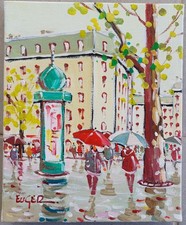 Tableau Paris Peinture Originale Sur Toile Signée 