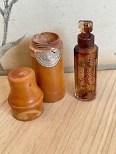 Ancien Flacon de Parfum Le dernier Oeillet Boucicaut 1900 dans son écrin en bois