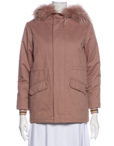 Auth yves salomon pink coat - pink,