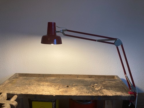 Lampe architecte rouge rda - d’architecte,