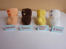 Chaussons bébé, couleur et taille au choix, en laine 