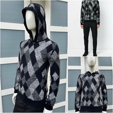 UltraRare & Great AW17  Saint Laurent Argyle  Mohair Blend Hooded Sweater
