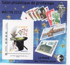 BLOC CNEP  salon de printemps  Macon 2013  la magie du timbre Neuf**
