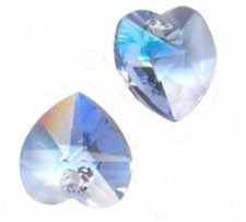6 COEURS SWAROVSKI® ELEMENTS 6228 10.3 X 10 LIGHT SAPPHIRE X 6