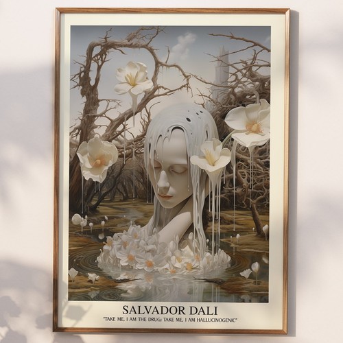 Salvador dali inspired poster - dali,