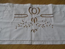 DESSUS D'ETAGERE , RIDEAU ,BRISE BISE ,COTON  BRODERIE RICHELIEU ,147 x 36