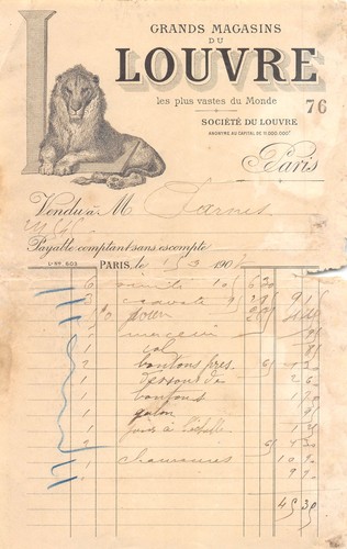 1907 grands magasins louvre - grands,