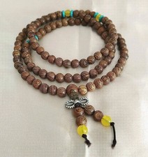 Mala en perles de bois de Wenge de 6mm Mala Tibétain #60