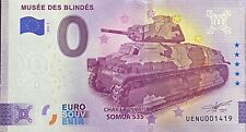 BILLET 0 EURO MUSEE DES BLINDES SOMUA S35  FRANCE 2025 NUMERO DIVERS