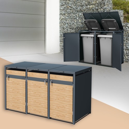 Cache poubelle jardin abri - cache-poubelle,