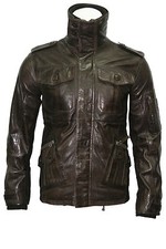 Veste cuir réel luxe - veste, de