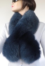 Fourrure Écharpe Renard Bleu