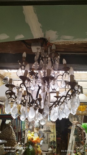 Lustre cage pampilles bronze - lustre, a