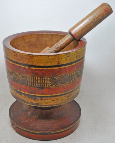 Mortier pilon bois - pilon,
