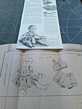 patron poupée modes et travaux NON DECOUPER COMPLET  08/1952 + page