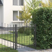Portail de Jardin avec Dessus Arqué 1x1,75 m Acier Clôture Barrière vidaXL