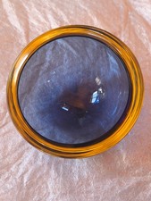 Bol sommerso verre soufflé bleu ambre vintage decoratif design italien Murano