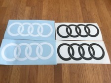 AUDI - 2 STICKERS AUTOCOLLANTS VINYLE LOGO - 13  CM PAR 5 CM