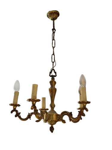 Ancien lustre bronze massif - lustre,