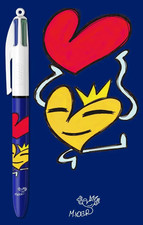 BIC STYLO 4 COULEURS COLLECTOR - EDITION DESIGN M. KOEUR - MOTIF COEUR