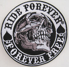 PATCH ECUSSON   SKULL  MOTARD  BIKER  RIDE FOREVER - Ref.84