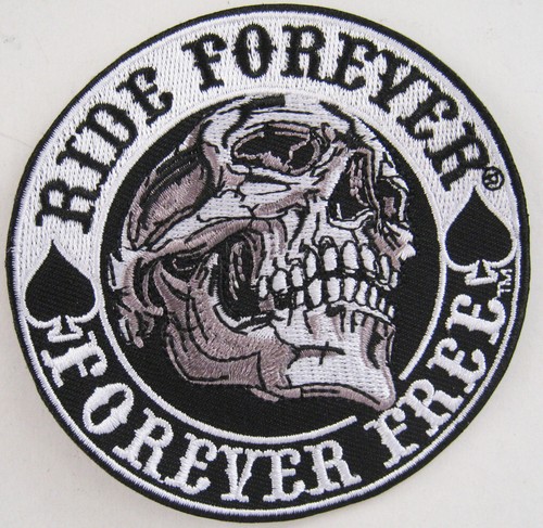 Patch ecusson skull - , motard