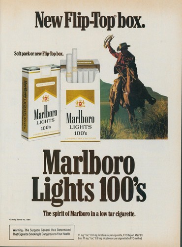 1984 marlboro lights 100s - 100s, man