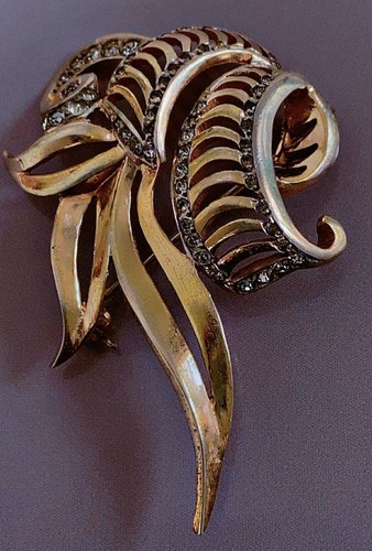 Vermeil ancienne broche sur - vermeil,