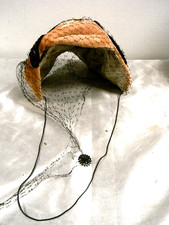 Ancien chapeau velours - ancien, rose
