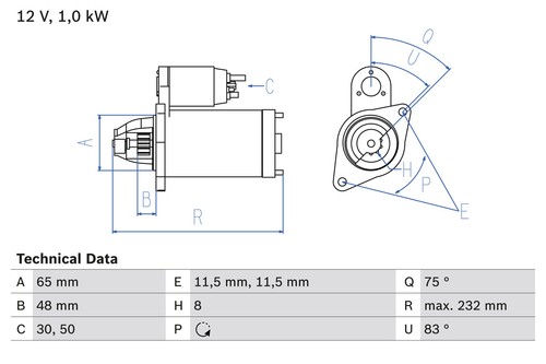Bosch 986 023 470 starter - 986,