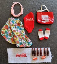 Coca cola maillot paréo sac serviette publicité Barbie vintage Fashion ref 4020