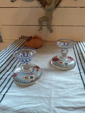 Paire bougeoirs verre - paire, en