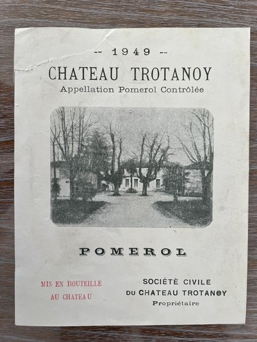 étiquette château trotanoy - Étiquette,