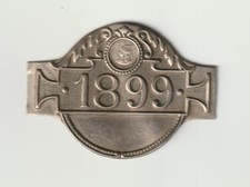 Ancienne plaque fiscale ,taxe impot sur les vélos -1899