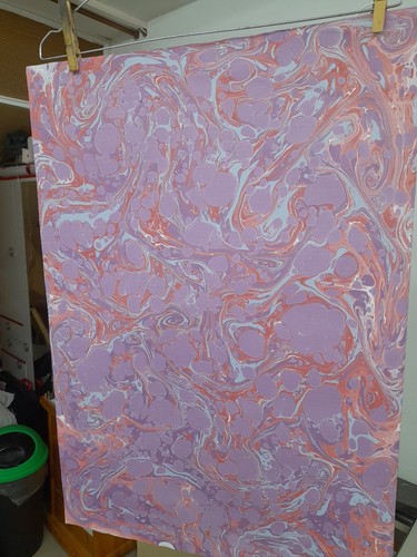 Papier marbré cuve de - marbré,
