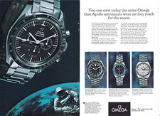 1969 Vintage Print Ad Omega Seamaster Moon Watch Apollo Astronaut Original