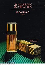 PUBLICITE ADVERTISING 055  1982  ROCHAS  vaporisateurs parfum FEMME MYSTERE MADA