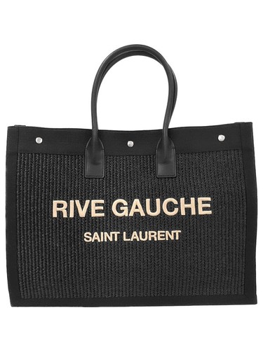 Sac fourre tout noir raphia - fourre-tout,