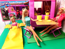 Barbie VTG Country Camper rose caravane  Mattel 1974- BE, boite, complet, rare