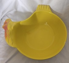 Plat En Céramique Jaune En Forme De Poule Déco Campagne Vintage 