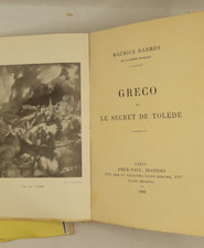 Greco ou le secret de Tolède de Barrès Maurice 1912 Ed numéroté