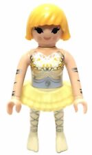 PLAYMOBIL * PAYS MAGIQUE * Femme Blonde Fée Jupe Jaune Haut Argent Licorne 5442