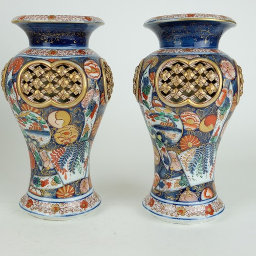 Paire vases style imari - de,