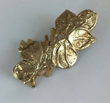 BROCHE FLORALE/ METAL DORE