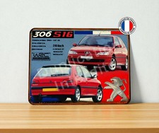 Plaque métal Peugeot 306 S16 Phase 2