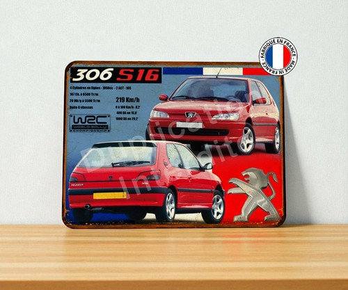 Plaque métal peugeot 306 - plaque,
