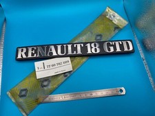 Monogramme d’origine Renault R18 GTD réf 7700702609