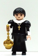 Pasteur Prêtre Clergé Noir B Playmobil Église Maintenant Moine Personnalisé